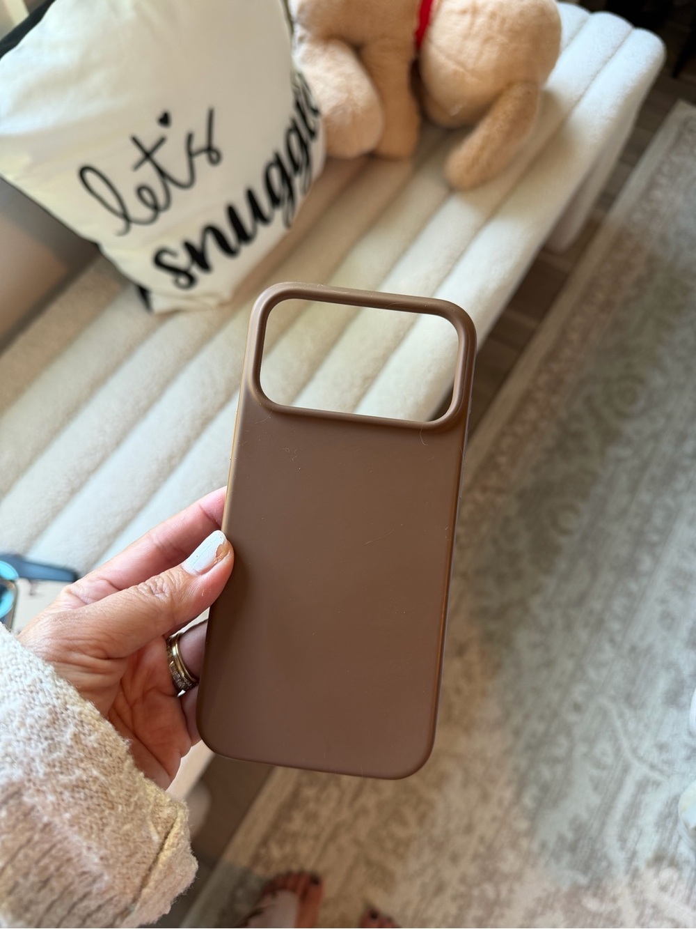 Brown Silicone iPhone 17 Pro Max Case